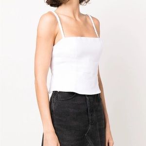 Reformation Amaya Linen Top in white